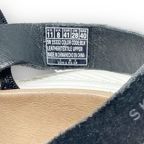 Skechers Black Open Toe Sling Back Sandals Women’s Size 11 - Picture 10 of 10